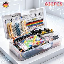 830tlg Elektronik Bausatz LED Widerstands Kondensator&Transistor DIY Sortiment