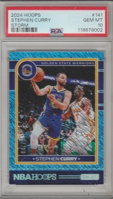 2024 Hoops Stephen Curry Storm 150/299 PSA 10 POP 1