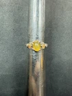 2.4g VTG Sterling Silver 925 Opal & Diamond Ring Size 7.25 Jewelry Lot K