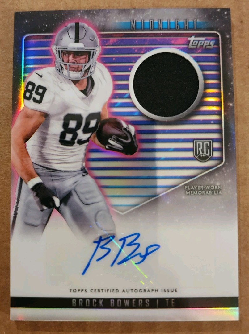 2024 Topps Midnight Brock Bowers RC Rookie Player-Worn Patch Auto RPA #RJA-BB