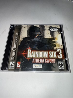 Rainbow Six 3 Athena Sword PC (2003, 2 Disc Set)  CIB Both Discs & Serial