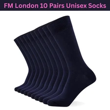 Men’s Dress Socks 10 Pack Smart Cotton Rich Breathable Work Office Casual 6-11