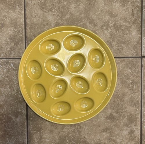Fiestaware yellow egg plate lightly used