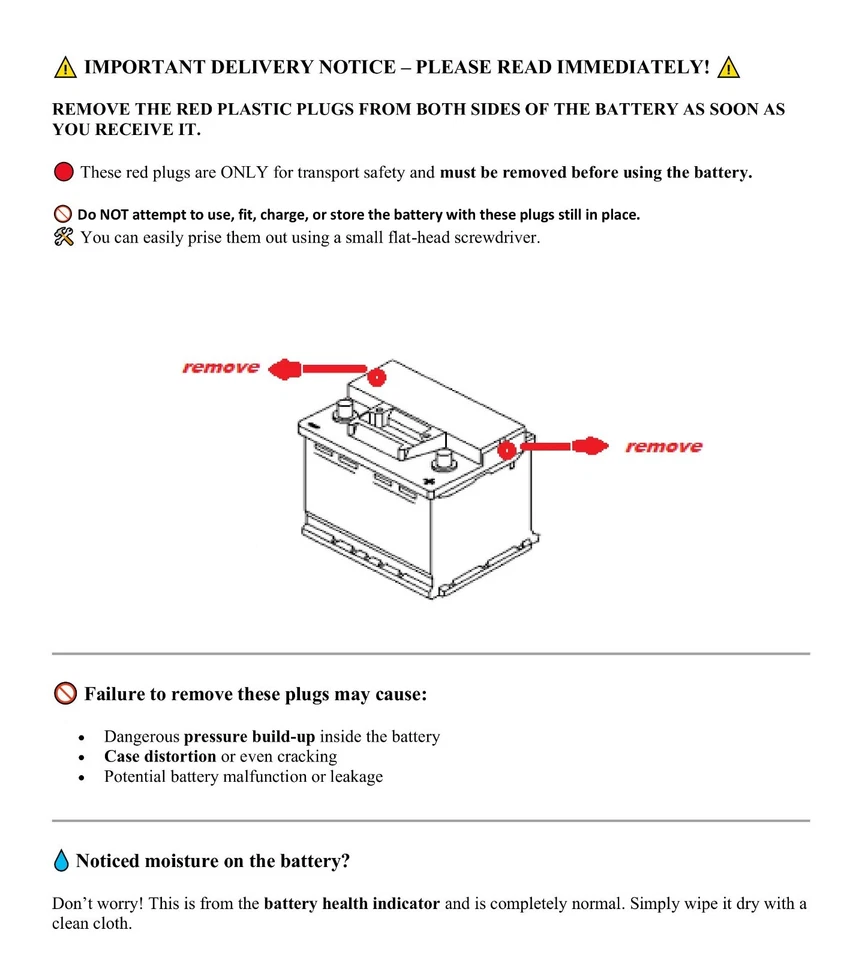 Battery Safety Warning