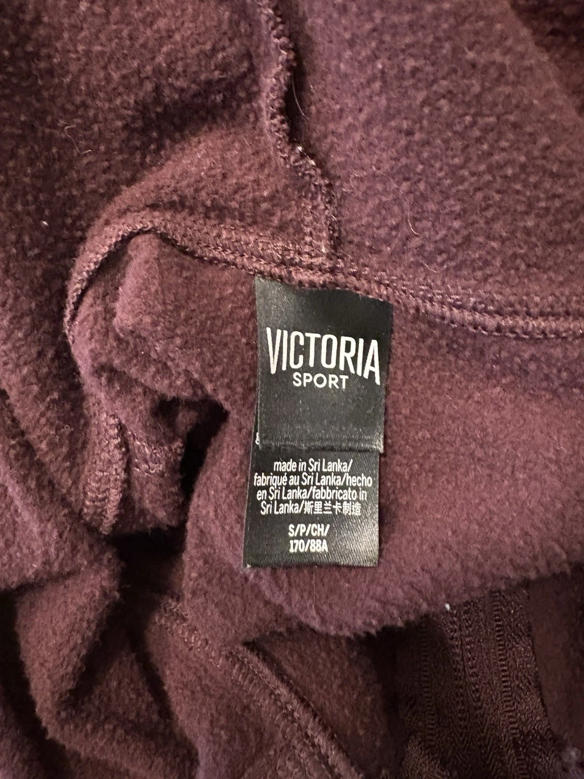 victoria-secret-vs maroon full zip euc hoodie