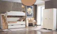 Kinderzimmer Etagenbett Hochbett Set Schreibtisch Kleiderschrank 3tlg. Zimmer