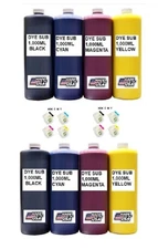 8 x DYE SUBLIMATION INK FOR EPSON SureColor F6200 F7200 F9200 F9370 + 8 CHIPS