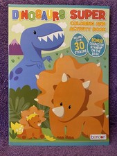 DINOSAURS Super Coloring and Activity Book plus stickers over 140 pages