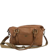 Storksak Tan Faux Leather Baby Changing Bag with Mat Shoulder Strap Pre Owned 