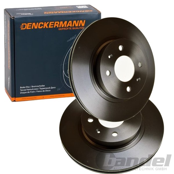 2X Denckermann Bremsscheiben 256Mm BelÜFtet Vorne Passend FüR Hyundai I20-image