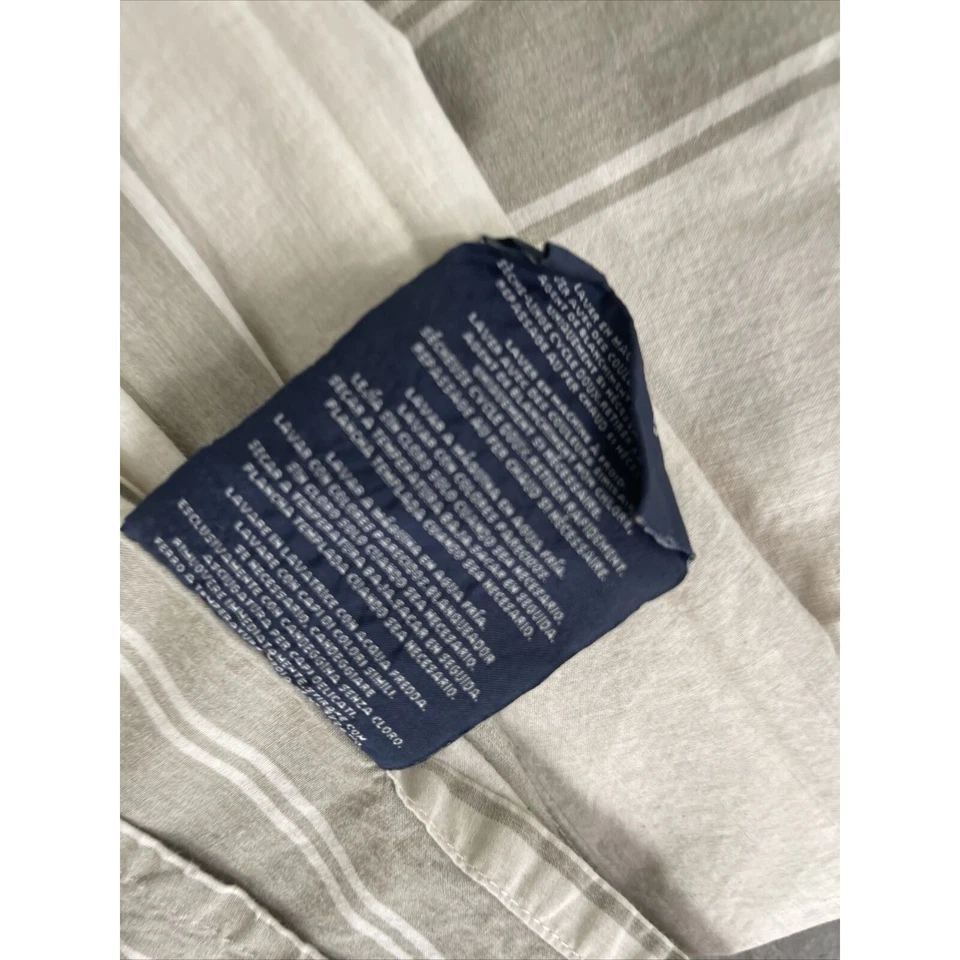 Ralph Lauren striped twin size sheets flat and fitted tan striped Unused - Image 4 of 4