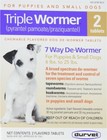 Triple Wormer Dog Dewormer 6 25 lbs  2 Tablets  Treats Roundworms Hookworms