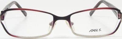 Axel S. AX786 Brillenfassung Metall Bordeaux Rot Silber Full Rim 51-17-135 NEU