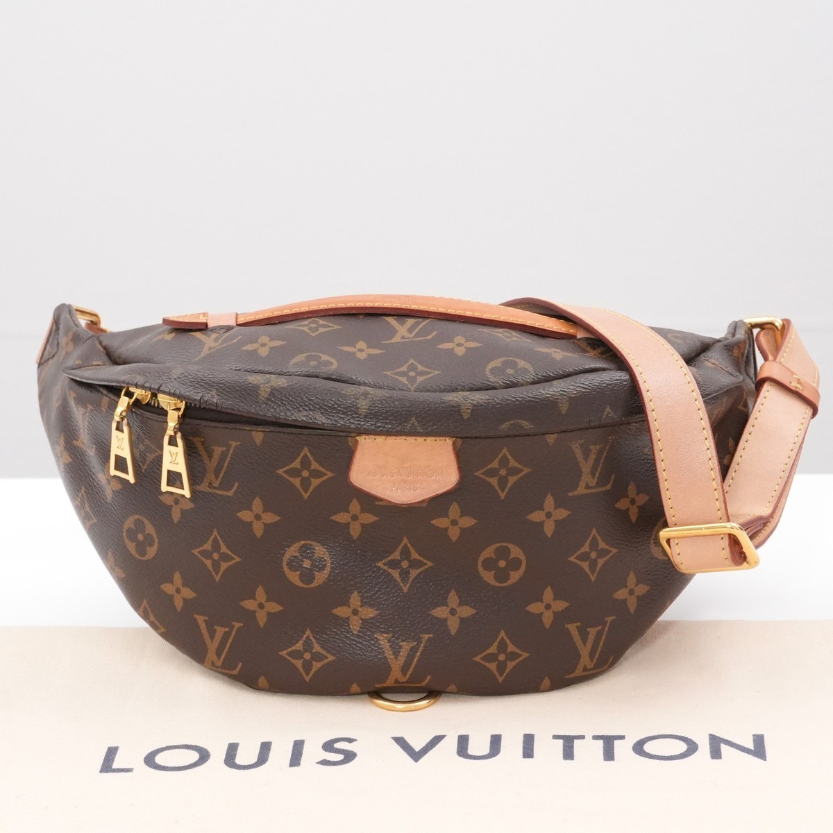 LOUIS VUITTON LV Waist Pouch Bum bag M43644 Brown Monogram MI0250