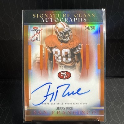 🔥Topps Signature Class Jerry Rice 49ers Autograph SCL-JR 34/50💥💥