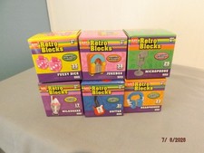 Block Tech Retro Blocks Build Set- Set of 6 N...
