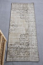 Decorative Rug, Beige Bordered Rug 2x4.8 ft