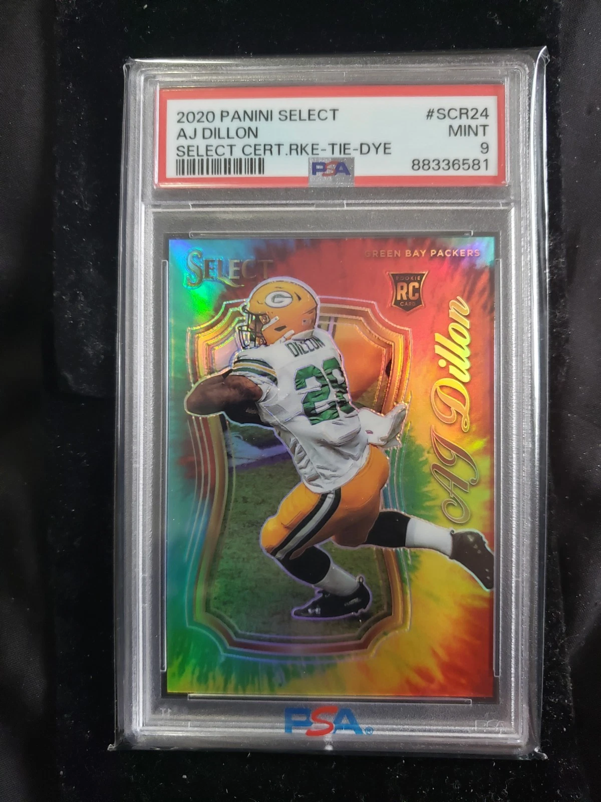 AJ Dillon Panini Select Select Certified Rookies #SCR24 Tie-Dye