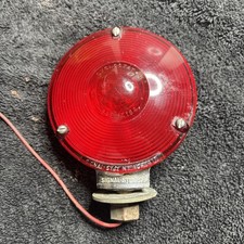 Signal Stat 37 Red Stop Tail Light Metal Housing Lens Tested Signal Stat 37 Red Stop Tail Light Metal Housing Lens Tested