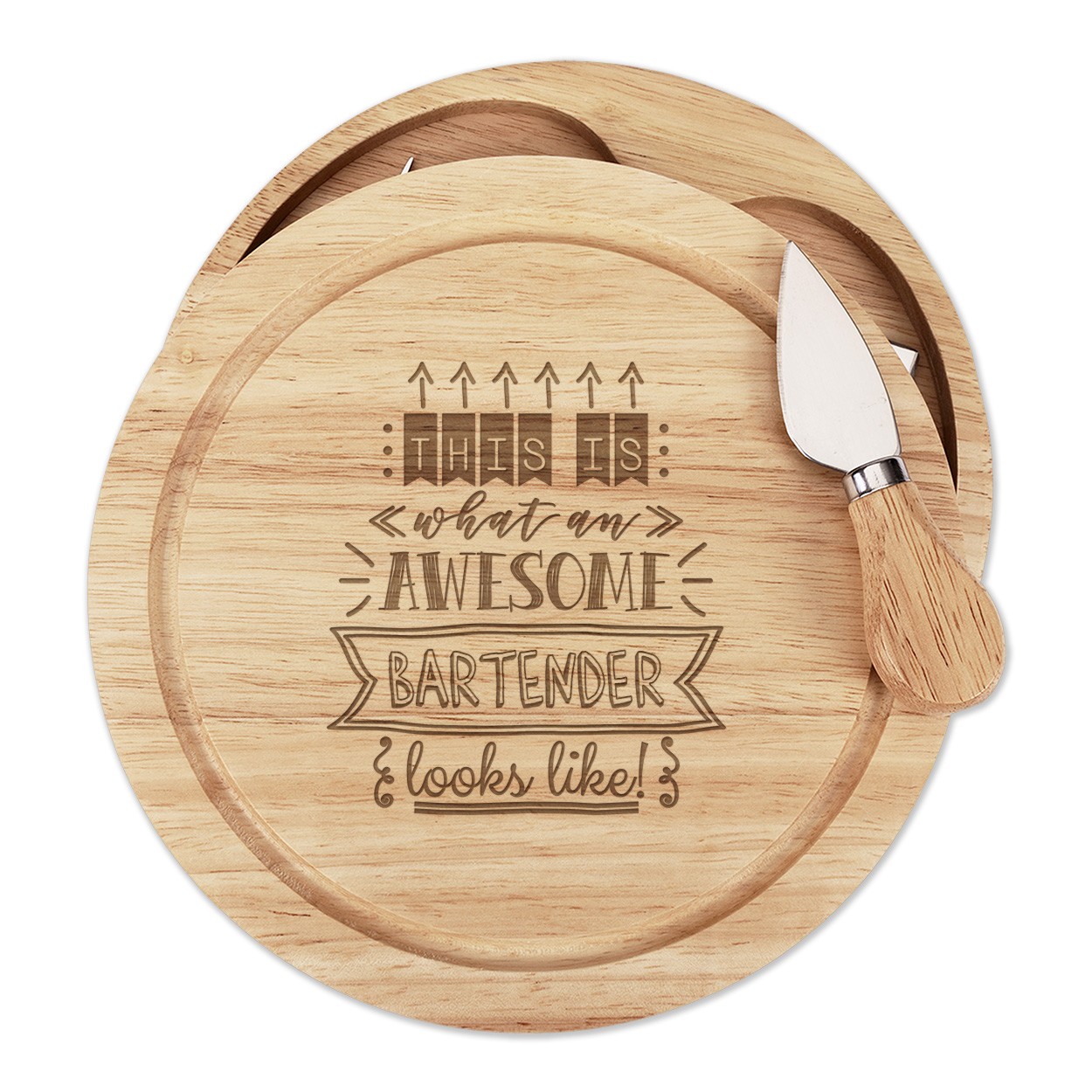 This Is What An Awesome Bartender Looks Like Cheese Board Knife Set Funny