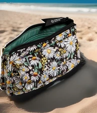 Vera Bradley RFID Wallet Crossbody Bag Purse Daisies White Flowers ~ NWT