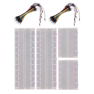 Electronics Breadboard Kit, 2 Large + 2 Small Boards with 130 Wires for Circuits