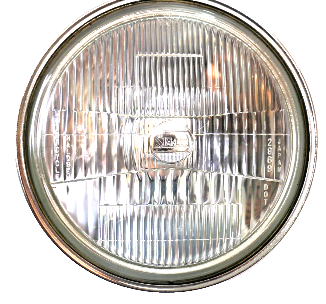 Stanley HM-34M-S 12V halogen motorcycle headlight 60/55W Chrome