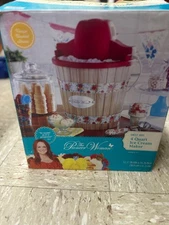 Pioneer Woman Ice Cream Maker 4 Quart Sweet Rose Ice Cream Maker-NEW IN BOX