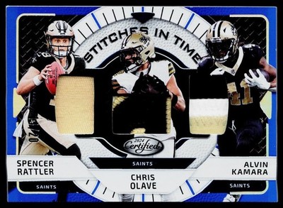 2024 Panini Certified - Rattler / Kamara / Olave #SITT-NO Stitches in Time /20