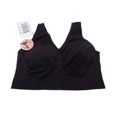 NWOT Shapermint Essentials Women's Daily Comfort Wireless Shaper Bra Black Sz L