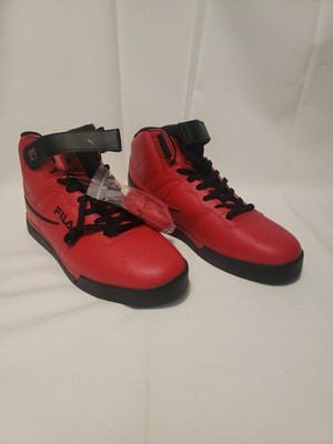 Fila VULC Red Athletic Shoe With Black Trim.  Size 11 1/2 High Top. BRAND NEW!