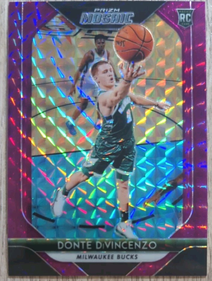 2018-19 Panini Prizm Mosaic - Donte DiVincenzo #26 Purple /49 (RC)