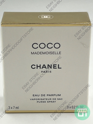 NEW CHANEL COCO MADEMOISELLE EDP 3 x 0.2fl.oz PURSE SPRAY GIFT SET