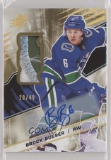 2018-19 SPx Stars Gold Premium Material 20/49 Tier 1 Brock Boeser #8 Auto 3sx