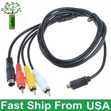 5ft AV A/V Audio Video TV-OUT Cable Cord for Sony Camcorder Handycam DCR-SR68/e