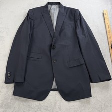 Banana Republic Trabaldo 1840 Wool Suit Jacket Mens 44L Coat Blazer Micro Check