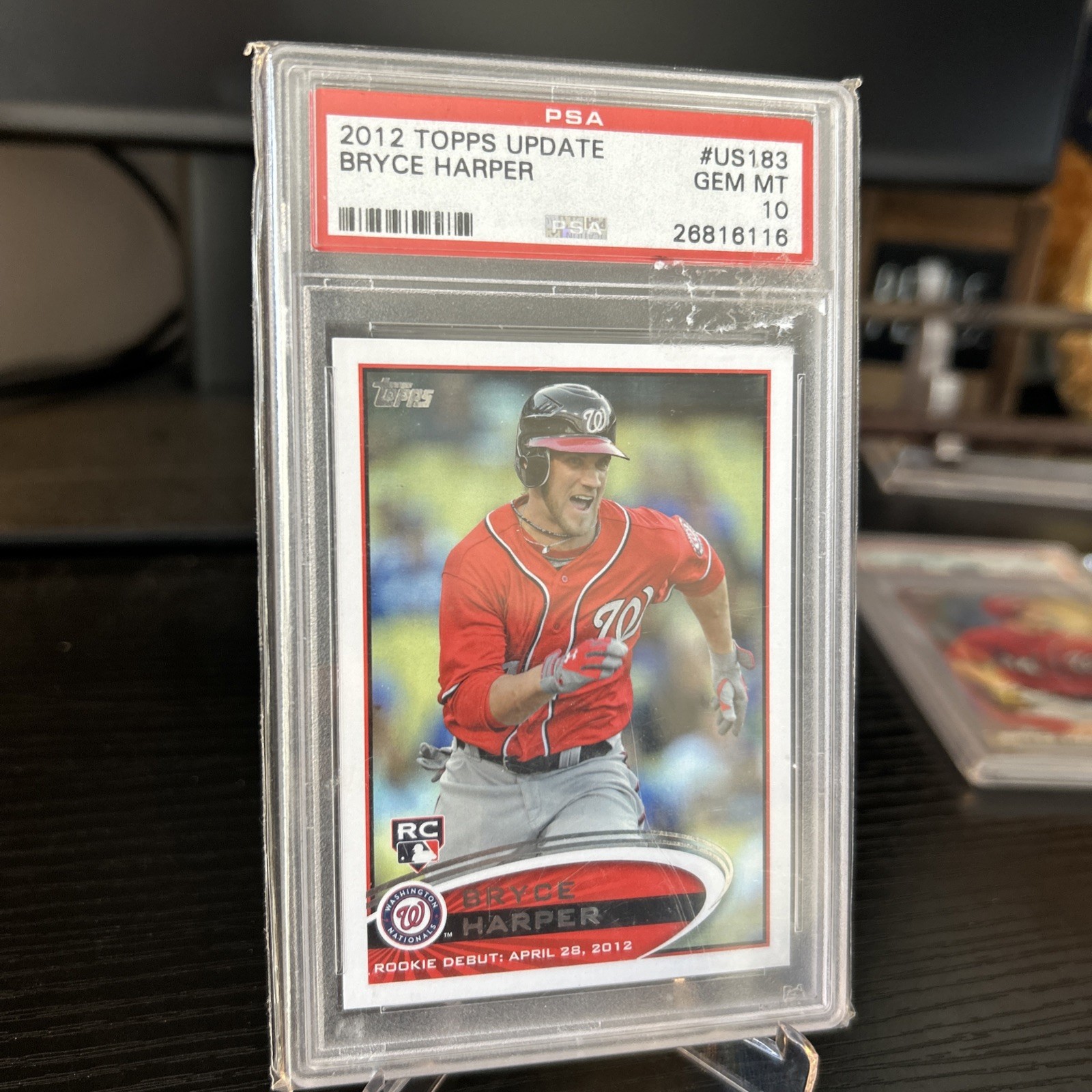 2012 Topps Update Bryce Harper PSA 10 view 4