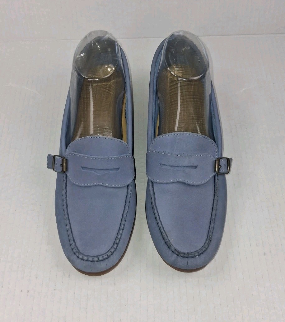 Weejuns Men’s Suede Penny Loafers in Dusty Blue GH BASS WEEJUNS Larson Suede Lug Loafers Dusty Blue Women  main image 4