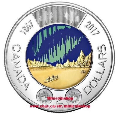 Canada 2017 $2 Dollar Glow in the Dark Dance of the Spirits Toonie