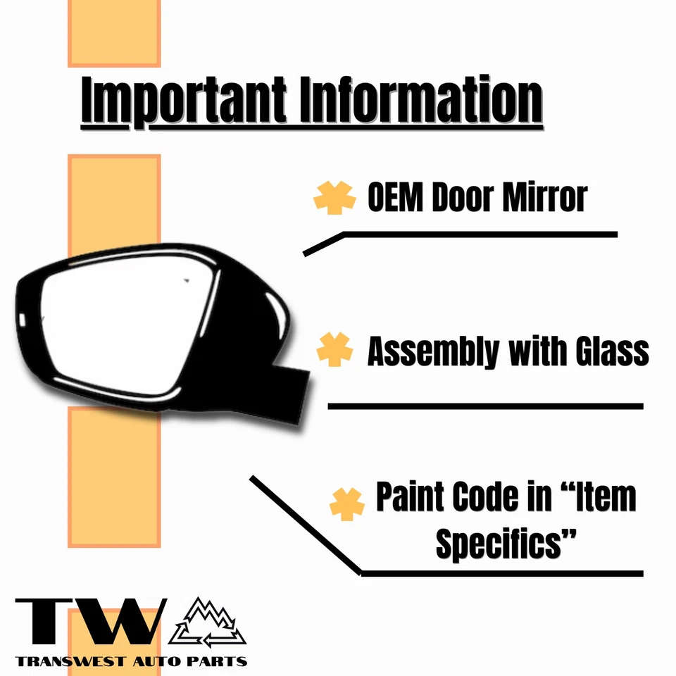 Espejo retrovisor lateral pasajero cubierta negra OEM 11-13 OUTLANDER SPORT 1374251 Foto 3 de 4
