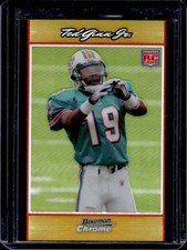 2007 Bowman Chrome Ted Ginn Jr. RC Gold Refractor Rookie #/50 Dolphins