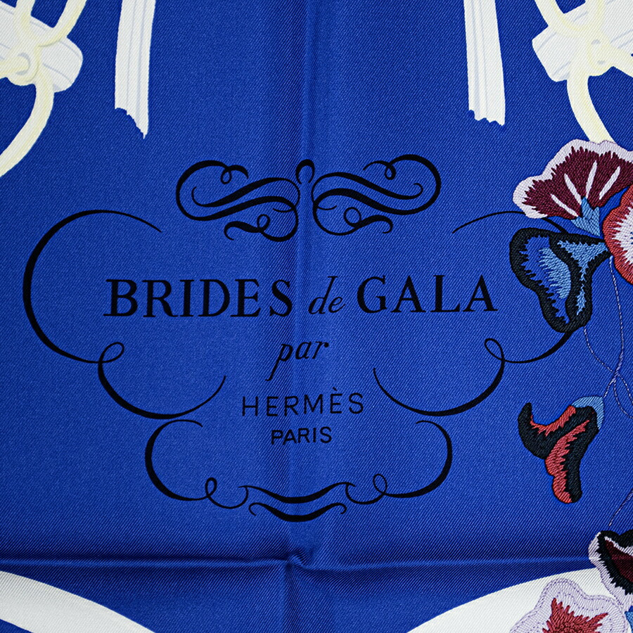 Hermes Carre90 Brides Fleuries Brid Fululi 003099S Scarf De