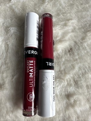 Lot of TWO Covergirl Outlast Ultimatte Liquid Lipstick Shade 135 No Wine-ing