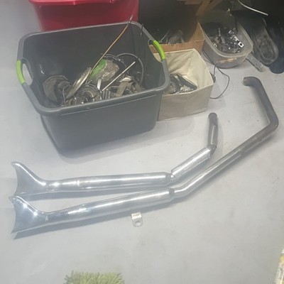 Exhaust Harley-Davidson Dyna Fatboy Twin Cam Evo Pre- Loved. Fish tales