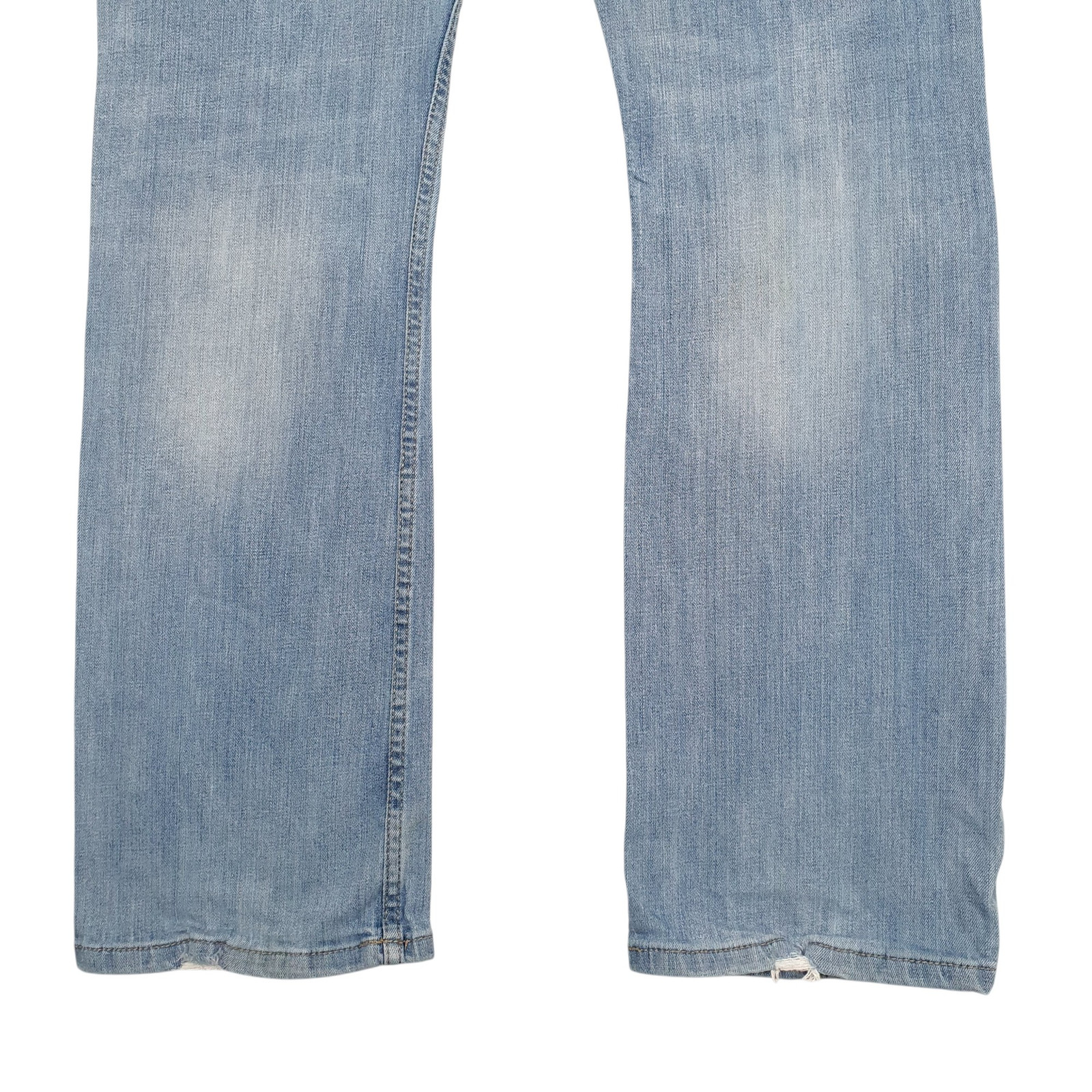 WRANGLER Casual Jeans Straight Fit Blue Denim Trousers Mens W34 L34 image 4