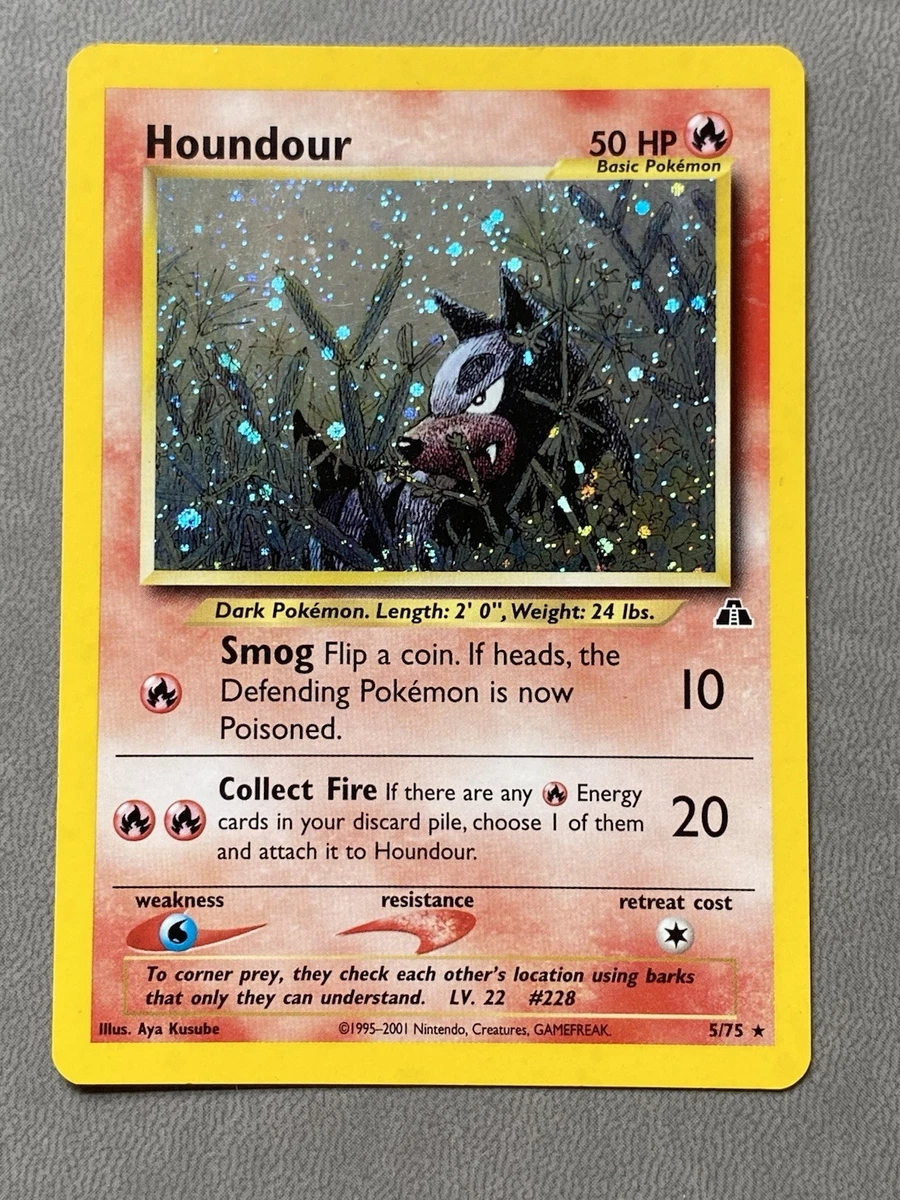Houndour Holo Pokémon TCG Individual Collectible Card Game Cards