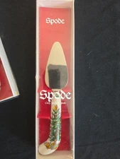 Spode Christmas Tree Cheese Spread Knife Model 35 CTR 003, Sheffield England 7"
