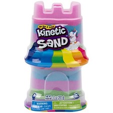 Kinetic Sand, 2-Pack Rainbow Unicorn Multi-Color Double Castle Containers