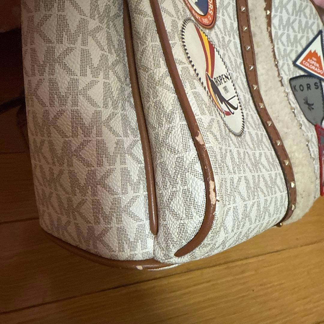 MICHAEL KORS Patchwork Backpack Beige/Brown Faux … - image 6