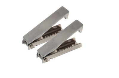 RV Designer E215 Square Stainless Steel Baggage Door Catch - 2pk with Screws